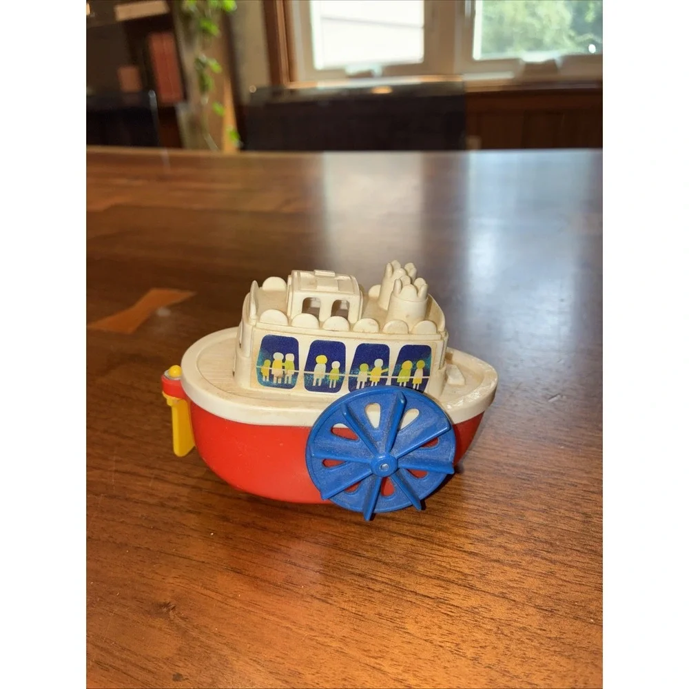 Vintage Tomy Bath Wind Up Toy Boats Side Wheel Ferry WORKS 1976 Japan